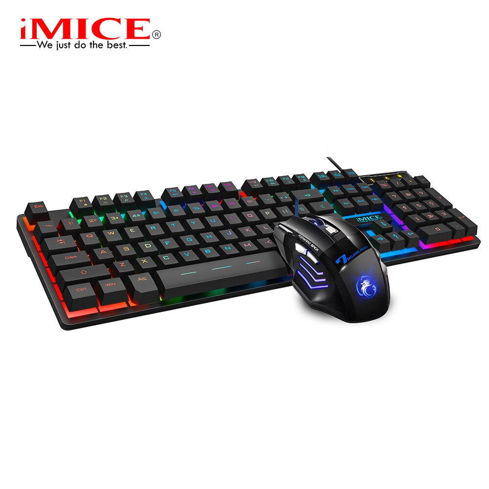 Gaming Mouse 7 Button LED USB Computer Mouse Gamer Ergonomic Wired iMice X7 Silent Mause With Backlight For PC Laptop: Mouse and keyboard