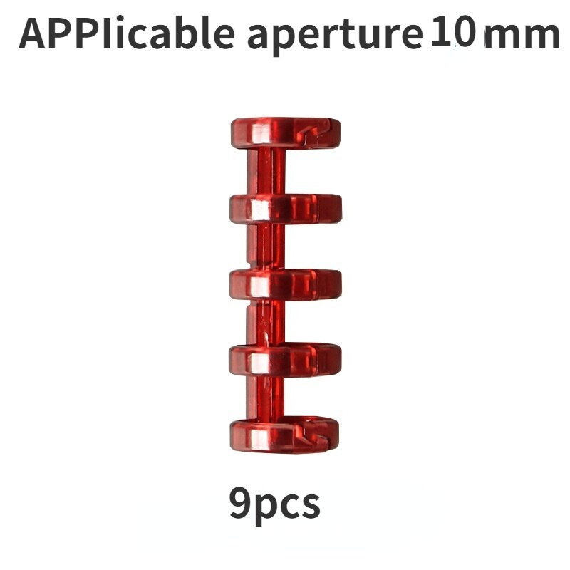 9Pcs 5 Gat Ring Binding Ring Segment Binding Ring Poreuze Punch Losbladige Papier Plastic Clip Toepasselijk Diafragma 10Mm: 06