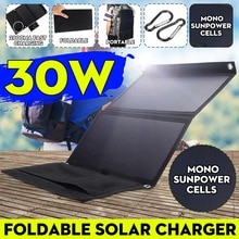Sunpower 30W 5V Foldable Solar Panel Charger Solar Power Bank Dual USB Camouflage Backpack Camping Hiking for phone