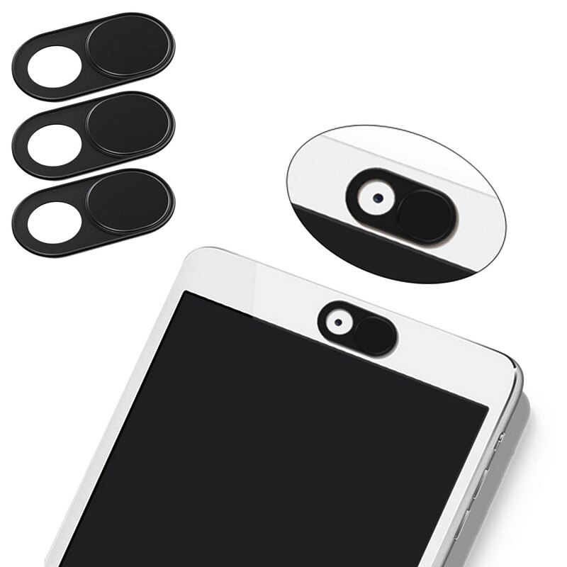 Webcam ultrafina con obturador para Macbook Pro, Mac, ordenadores portátiles, ordenador y Smartphone, 3 uds.: Black