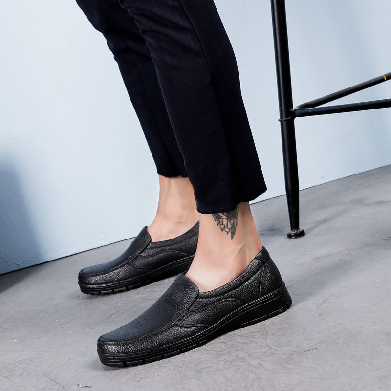 Men's kitchen shoes hotel special anti-slip shoes anti-oil plastic imitation plastic shoes Labor protection work shoes men