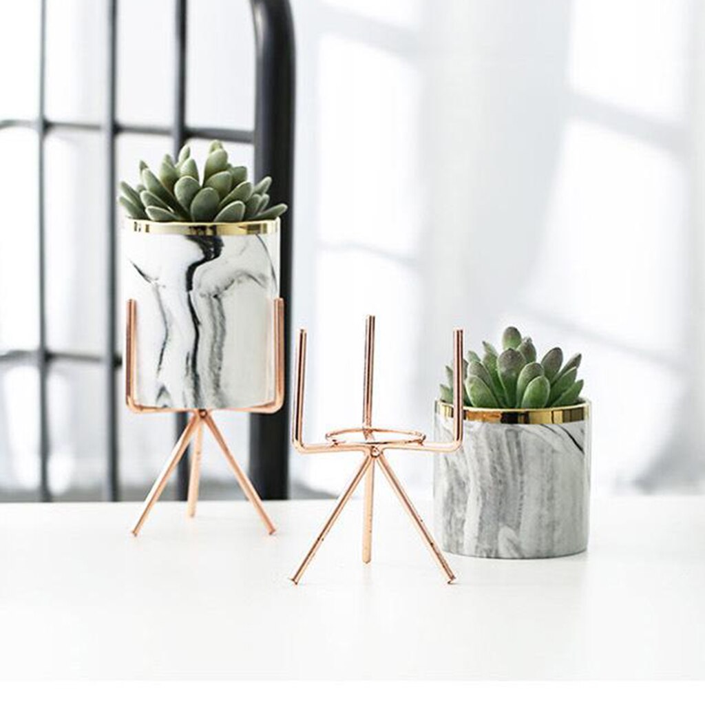 Marmor mönster keramisk blomkruka planter kruka för saftiga växt kruka