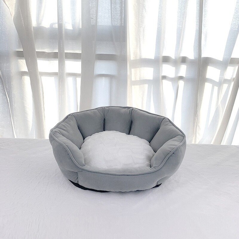 cama perro,cama gato,perros accesorios,cama súper suave con forma de concha para perro, alfombrilla de felpa cálida para gato, cama para perros grandes, cojín para cachorro, producto para mascotas