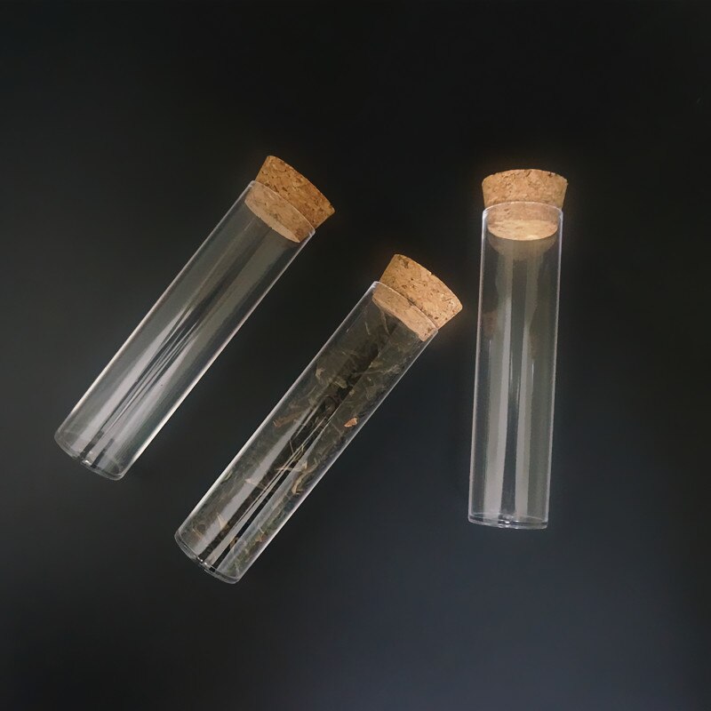 50 Stks/pak 25X95Mm Vlakke Bodem Thee Plastic Reageerbuis Drosophila Flacons Cultuur Buis Met Kurk