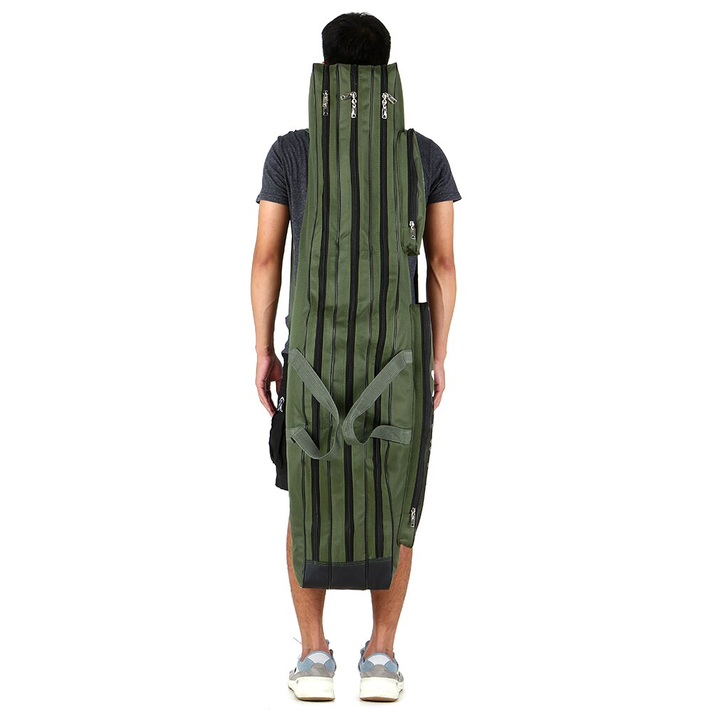 Fishing Bag 2/3 Layer Multifunctional Fishing Rod Reel Lure Canvas Pole Storage Case 120/130/ 150cm Carp Fishing Tackle durable