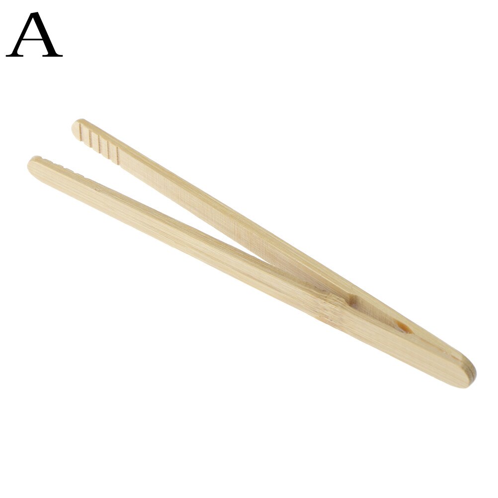 1 st handgjorda bambu te klämmor pincett böjda raka te tillbehör te pinnar naturlig bambu te klämma: A