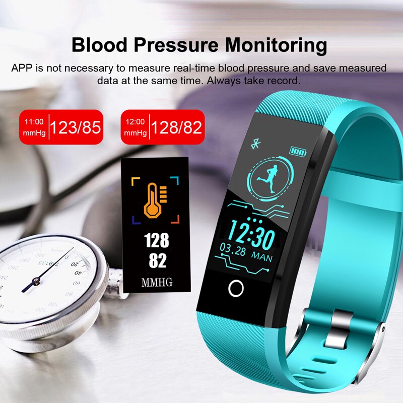 LIGE Smart Wath Sport Smart Bracelet Blood Pressure Heart Rate Monitoring Pedometer Information Call Reminder Fitness Watch Men