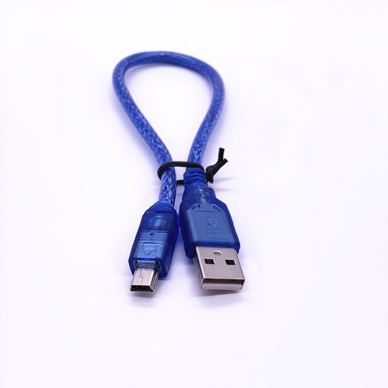 Blu Breve USB 2.0 A Maschio A Mini 5 Spille B di Dati Cavo di Carico del cavo Adattatore 30 centimetri