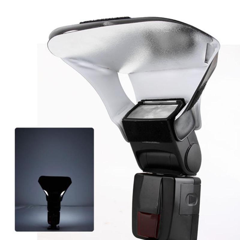 Difusor de Flash para iluminación de cámara, Kit Simple ligero portátil de con Reflector para cámaras Flash Speedlite