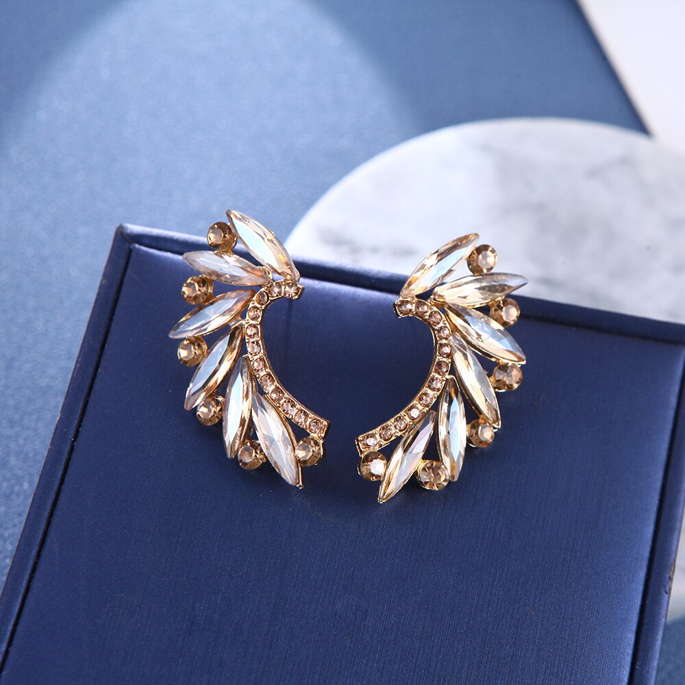 Ztech Luxury Big Champagne Rhinestone Series Vintage Earrings For Women Gilrs Statement Trend Boho Jewelry Brincos Pendientes: 19