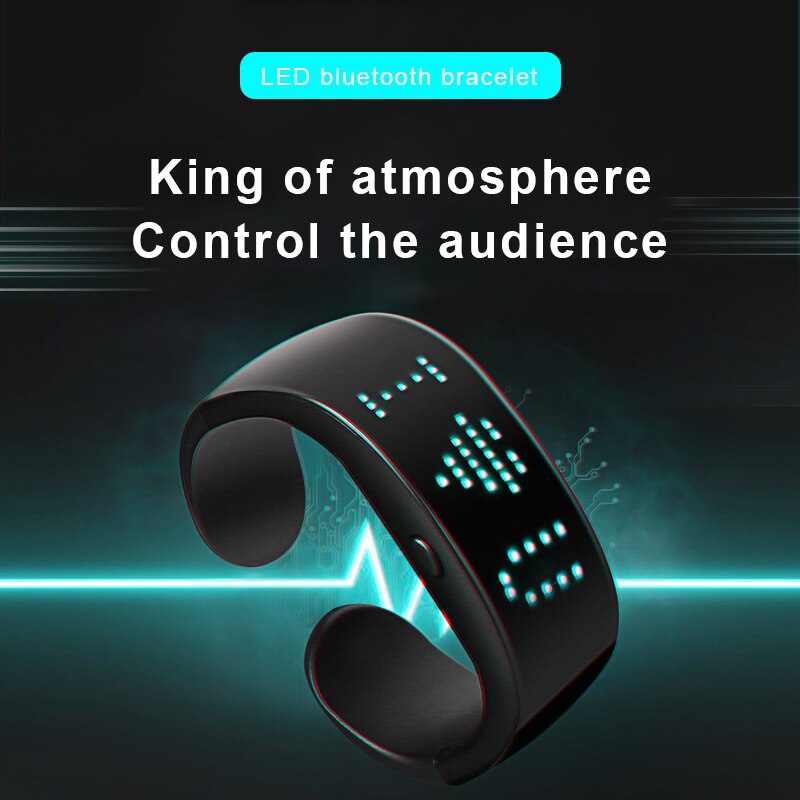 Polsbandjes Led Display Armband Lichtgevende Armband Bluetooth Display App Editing Anti-verloren Functie Lantaarn Armband Smart Watch