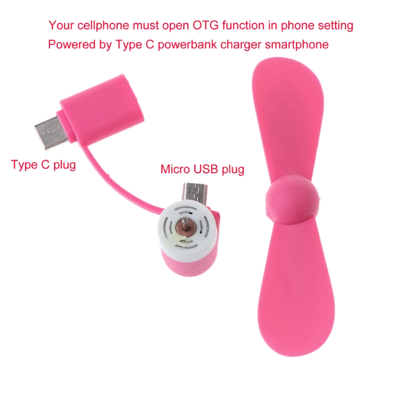 Travel Portable Cell Phone Mini Fan Type-C Micro USB Cooling Cooler For Androids Phones Fans