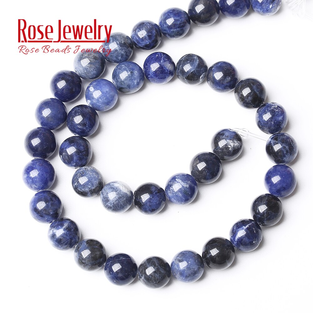 Natuursteen Donkerblauw Sodaliet Kralen Ronde Losse Spacer Kralen 4 6 8 10 12 Mm Voor Sieraden Maken Diy armbanden Accessoires 15&quot;