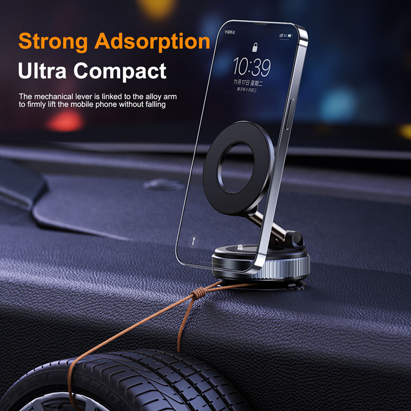 Soporte magnético fuerte para teléfono de coche Xiaomi plegable 360 ° Soporte de vacío ajustable para escritorio de coche, baño, uso universal