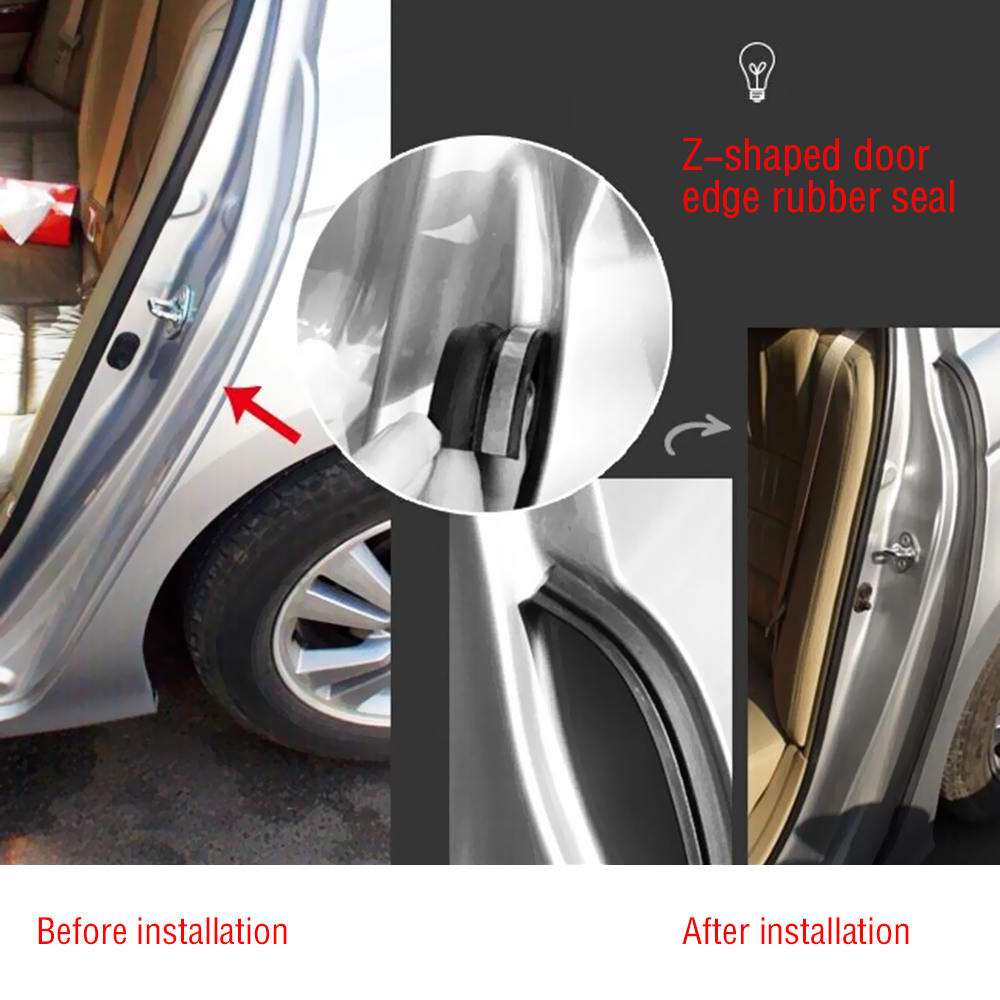 Auto Deur Afdichting Strip 4 M type Z Deur Afdichting Autodeur Tochtstrip Z Afdichting Geluid Auto Rubberen Rand Trim geluidsisolatie
