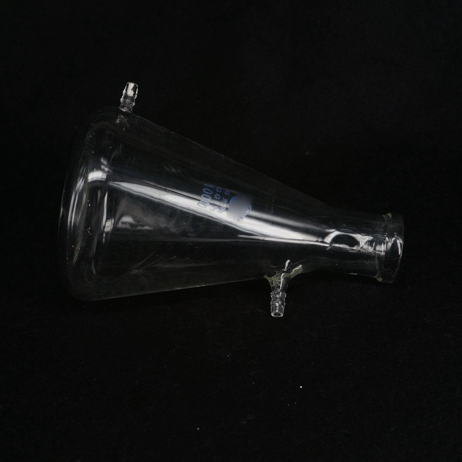 1000ml Glass Filtering Flask Lab Bottle With Double 10mm Hose Vacuum Adapter