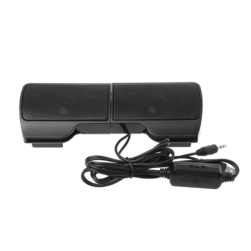 Altavoces estéreo Mini USB de 3,5mm, Control de línea, altavoz estéreo con Clip para Notebook, portátil, PC, 1 par
