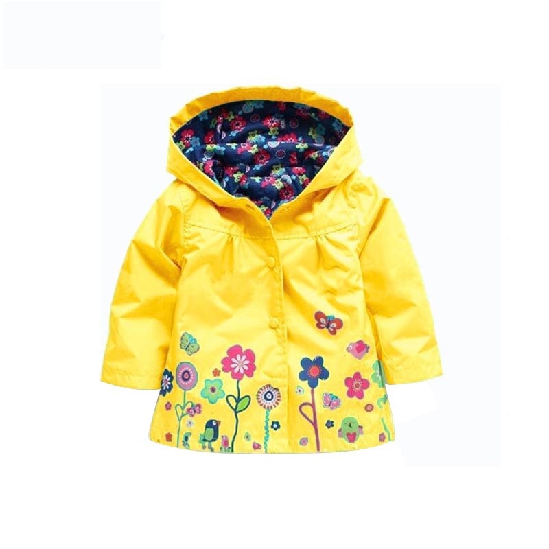 Jacket For Girls Children Raincoat Waterproof Boys Rain Coats Girls Clothes Outerwear Boy Coats Hooded Kids Clothing 2-6 Years