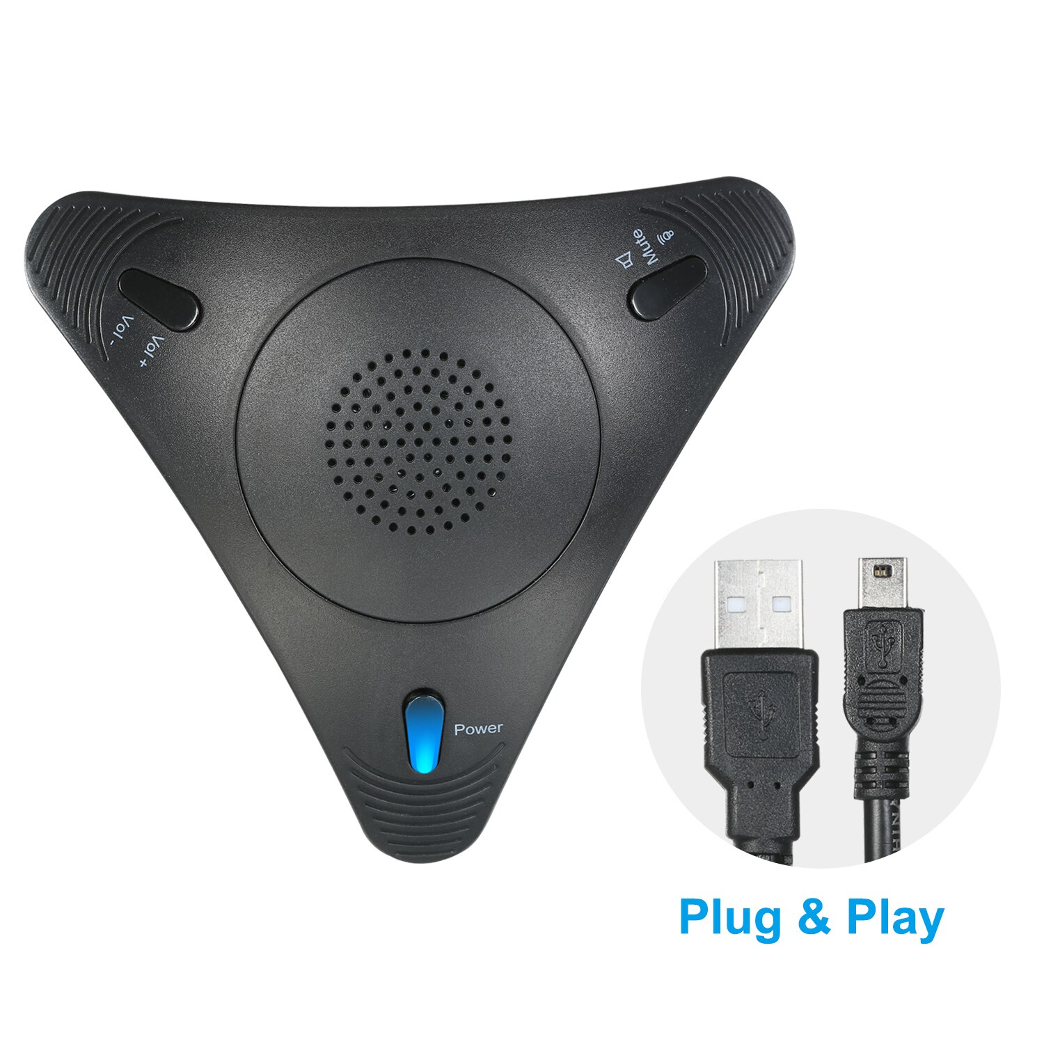 USB Conference Computer Microphone VOIP Desktop Wired Microphone+Speaker for PC Laptop Office Meeting Video Conference Recording