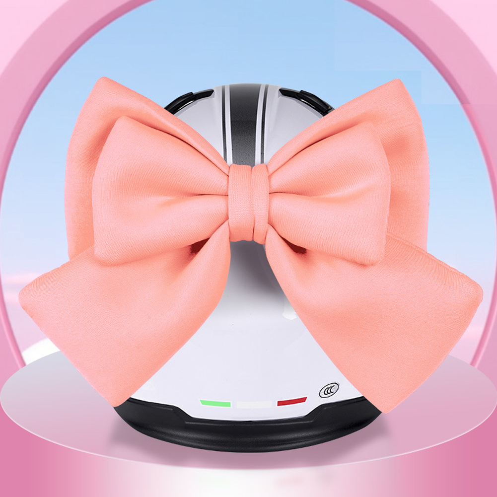 Capacete de motocicleta com nó borboleta, rosto inteiro, decoração de capacete off road, estilo de arco, mulheres, ciclismo, bicicleta elétrica, acessórios de motocicleta: Marrom