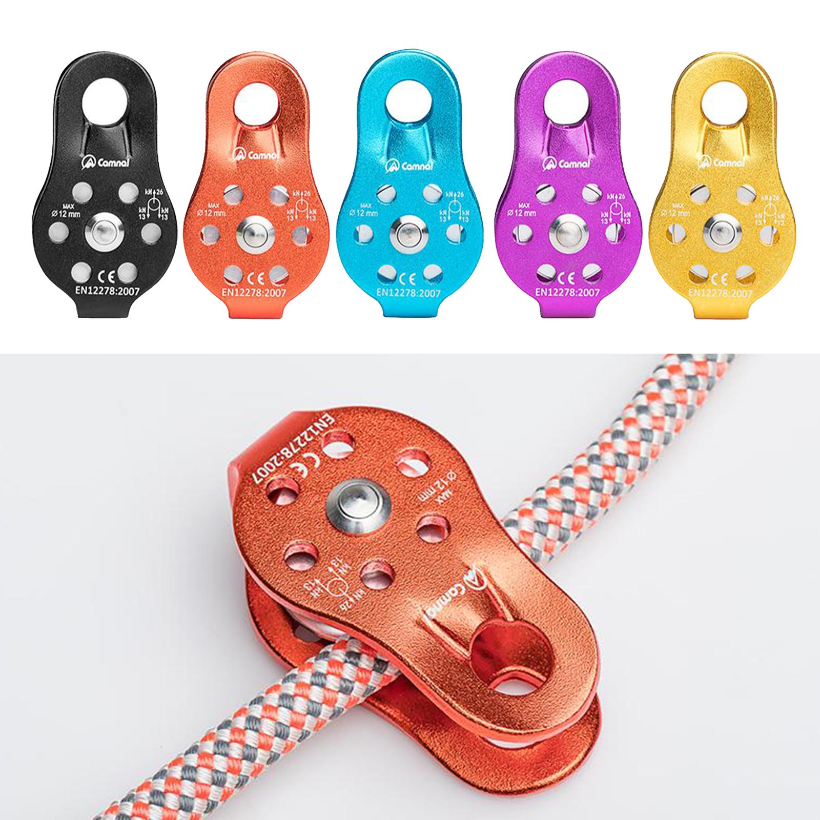 Polia lateral fixa de levantamento de resgate, equipamento de escalada, linha zip, carrinho de cabo de velocidade rápida, polia de corda resistente