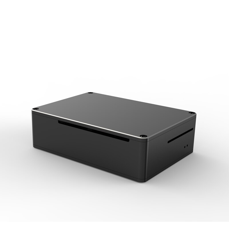 Neueste Himbeere Pi 4 Aluminium fallen Metall Hülse Schwarz Kasten Gehäbenutzen mit Dual Fan Optional