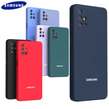 Per Samsung Galaxy M51 custodia protettiva in Silicone liquido morbido accendino setoso ultrasottile antiurto per telefono