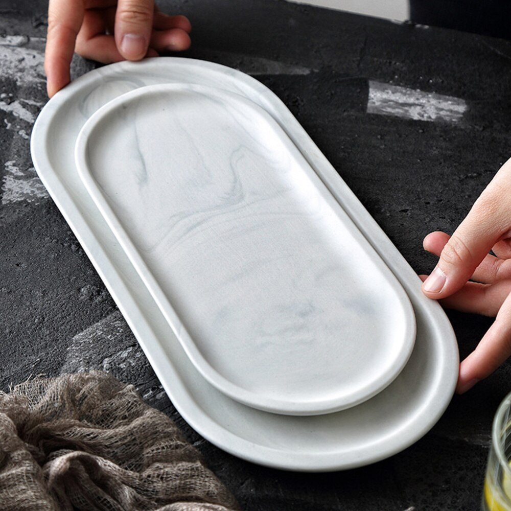 1pc Snack Plate Food Tray Simple Food Place Tray Food Service Plate Food Tray