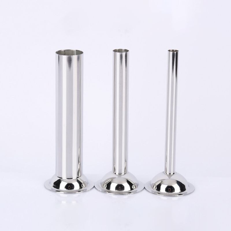 3pcs/set Food Grade Stainless Steel Manual Sausage Stuffer Stuffing Filling Tube