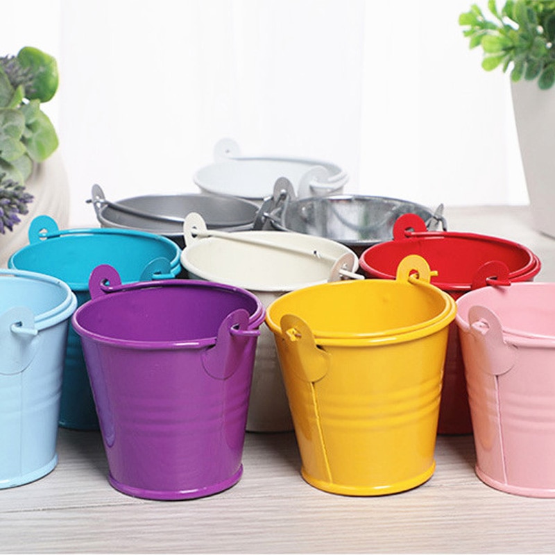5.6*5.6*4cm små blikspande jern tønde blik mini balje dekorative fustager anti-deform lyse solid holdbar boligindretning