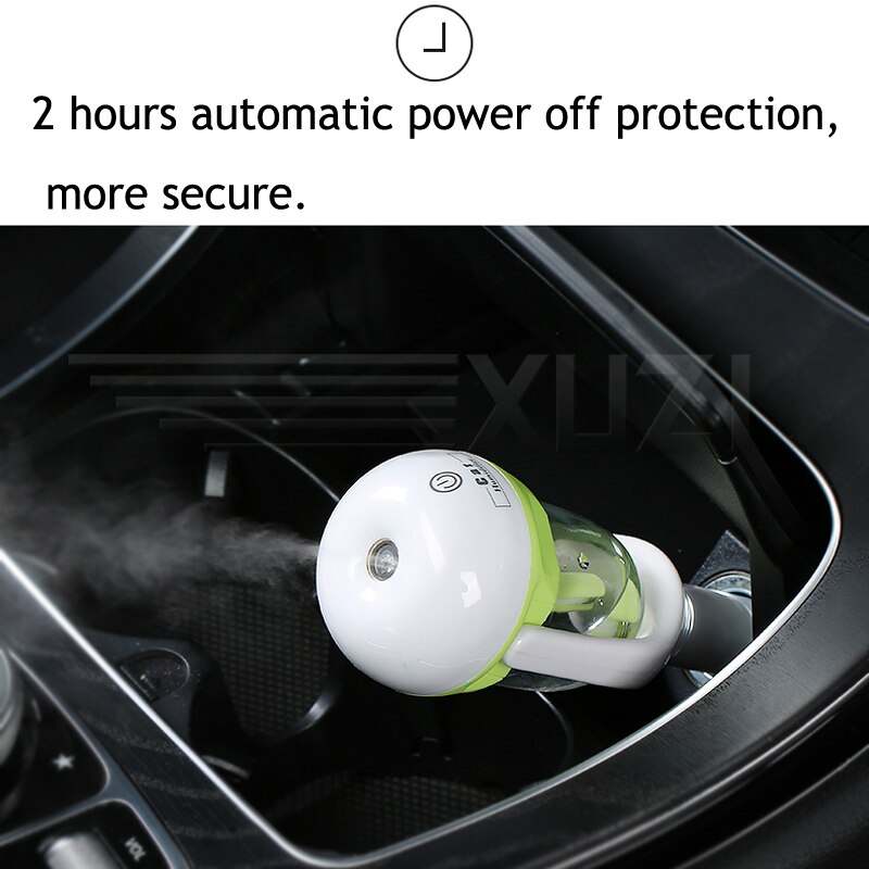 Bilfukter luftrenser luftfrisker 50 ml eterisk olje aromaterapi diffusor  dc 12 v bærbar auto tåke tåke 5 farger