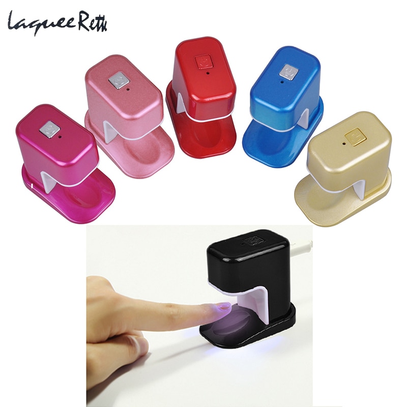 6 W Mini USB LED UV Lamp Voor Nail Art Curing UV Gel Nagellak Nail Droger 60 s Timer Instellen UV Lamp USB Charg