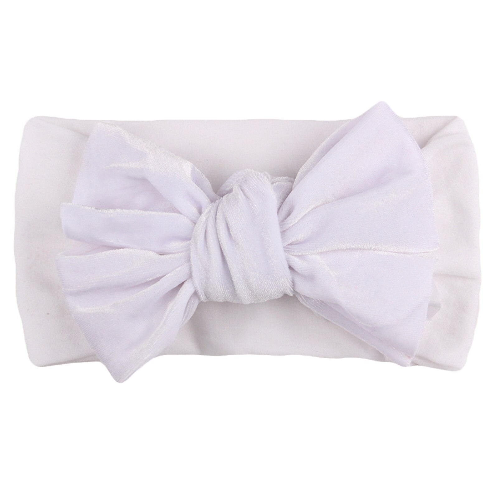 #30 nueva de bebé de terciopelo diadema turbante gran diadema bebé lazo anudado para Recién Nacido cinta para el pelo de lazo niños chico cabeza accesorios para el cabello: J