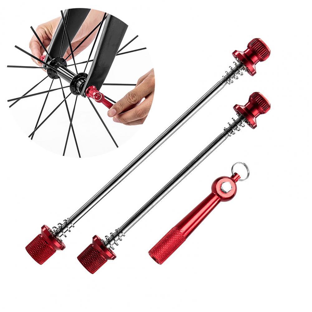 Ultralight Anti Theft Road Mountain Bicycle Front Rear Hub Wheels Lock Safety Aluminum Quick Release Skewer Set Bike Parts