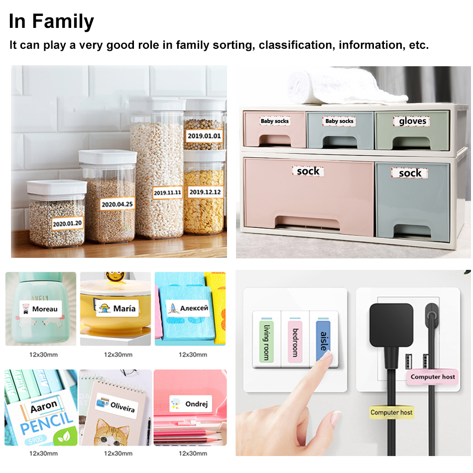 Niimbot D11/D61 Label Printer Printer Paper Roll Label Sticker Waterproof Anti-Oil Tear-Resistant Price Label Scratch-Resistant