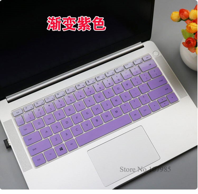 Vaskbart silikone laptop tastatur cover beskytter skin til huawei matebook  d 14 tommer (amd) notebook  d14 w50f w00d 14.0 & #39 ;& #39 ;