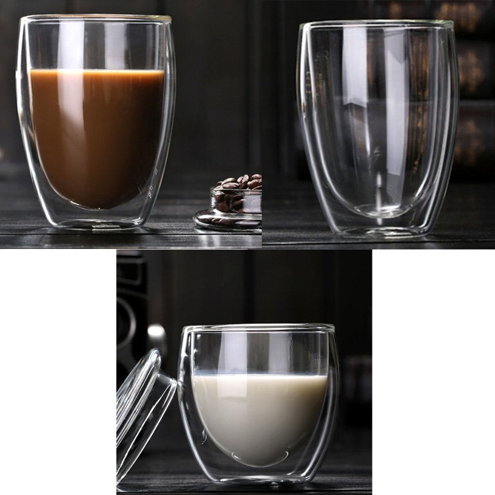 Hittebestendige Dubbele Wand Geïsoleerd Glas Espresso Mokken Latte Koffie Bril/Whisky/Kopje Koffie/Thee Mok