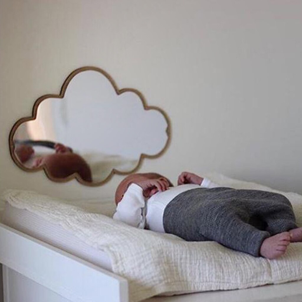 Children Acrylic Wall Mirror With Rope Hanging Baby Room Decorative Bathroom Living Room 3d Wall Decorations Stickers: D style