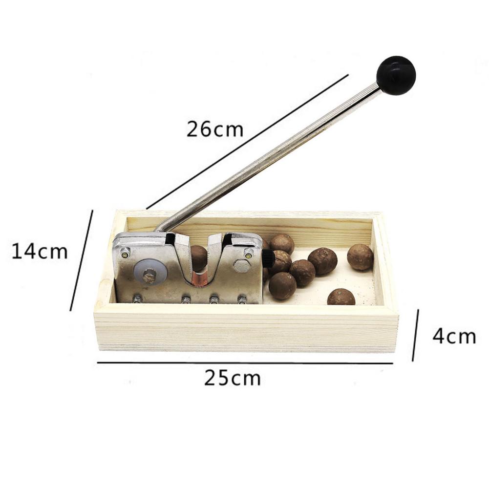 Pinza per noci schiaccianoci noci macchina per sbucciare l'apri della Macadamia resistente con manico in metallo resistente per mandorle di nocciole: B