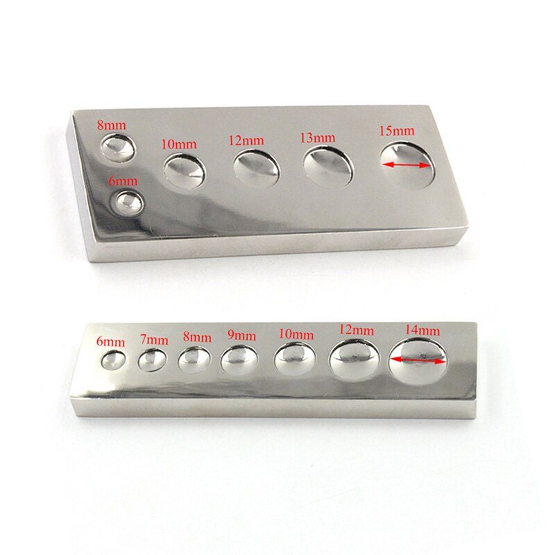 Botones de remache de ajuste DIY, herramientas de ranuras, herramienta de artesanía de cuero y Metal, Base de montaje de remache siete en uno, herramienta de instalación de remache a presión