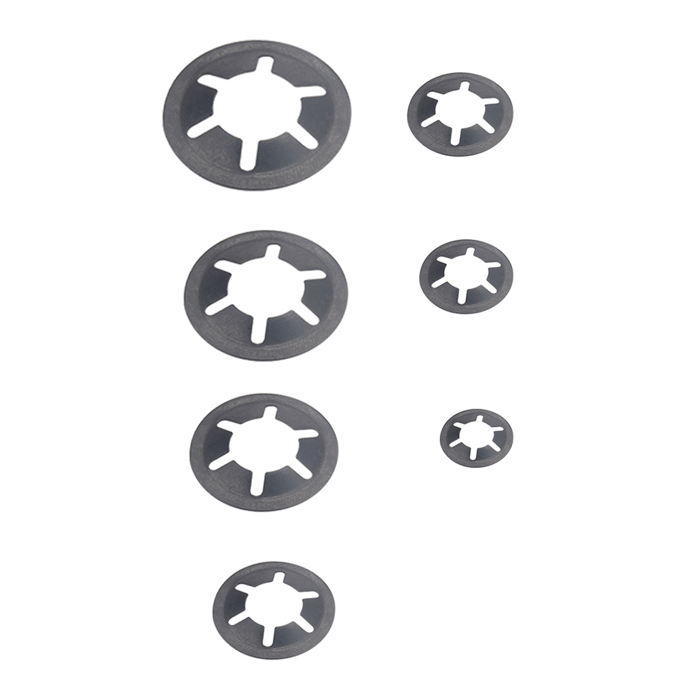 150pcs Internal Tooth Star Lock Washers Assortment Kit 7 Sizes Push Locking Washers Quick Speed Star Nut Locking Clips Fastener