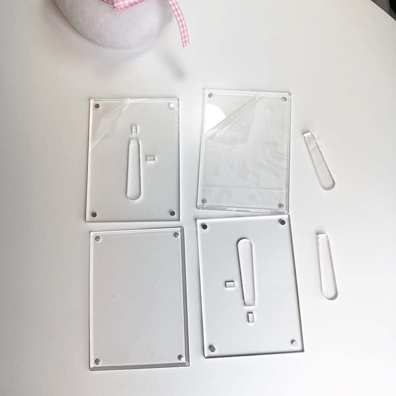 Akryl stark magnetisk dubbelsidig 3 tums polaroid fotoram genomskinlig reklamdisplay stativ etikettpapper