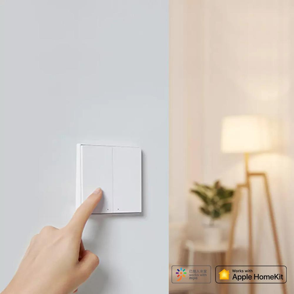 Aqara Smart D1 Wireless Wall Switch 1/2/3 Button APP Voice Control Over-heat Protection Light Switch Work with Mi Home APP