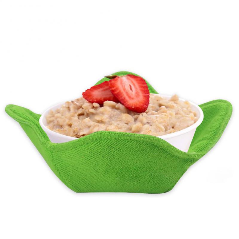 Microwave Safe Bowl Holder to Keep Your Hands Cool and Your Meal Warm Heat Resistant Bowl Cozies for Soup Rice Pasta Bowls: Green