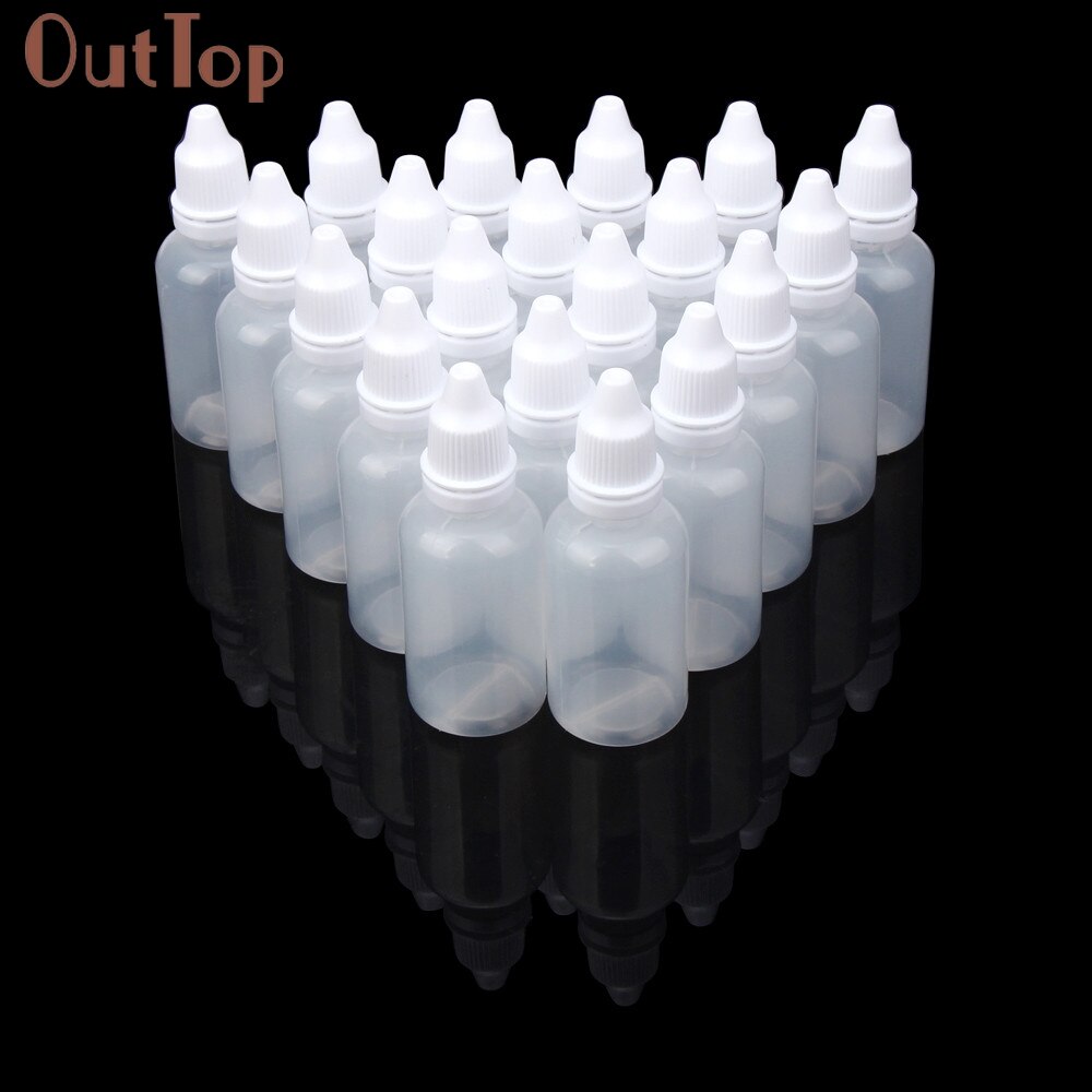 Outtop 50 Stuks 5 Ml/10 Ml/15 Ml/20 Ml/30 Ml/50 Ml lege Plastic Squeezable Dropper Flessen Eye Liquid Dropper Hervulbare Flessen 18mar29