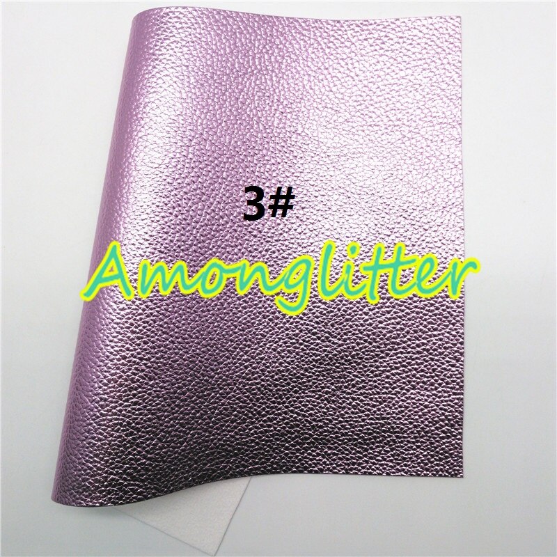 Amonglitter Rose Gold Gold Synthetic Leather, Litchi Faux Leather Fabric Sheets for DIY Bows Bags 21x29cm A4 size MB009: 3