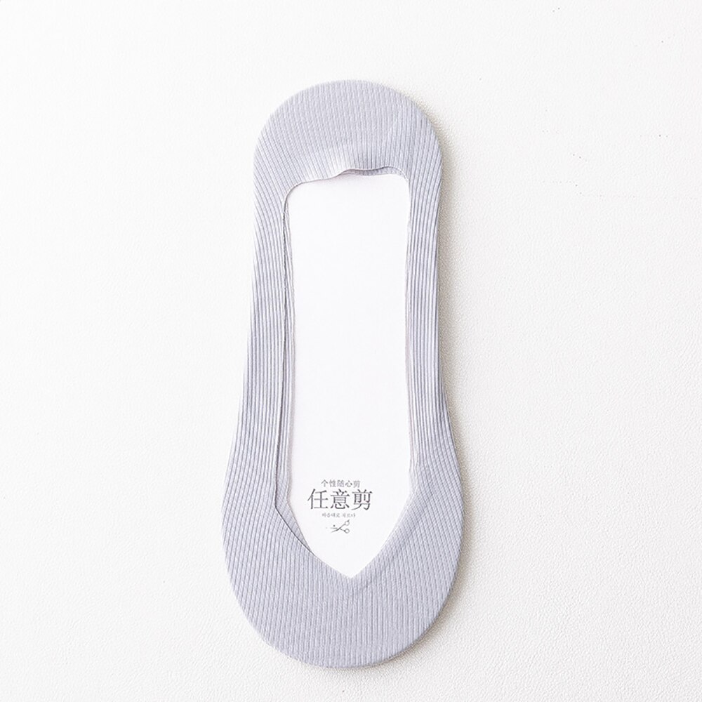 Calcetines finos de silicona para mujer, medias de seda antideslizantes sin costuras, invisibles, transpirables, 1 par: grey