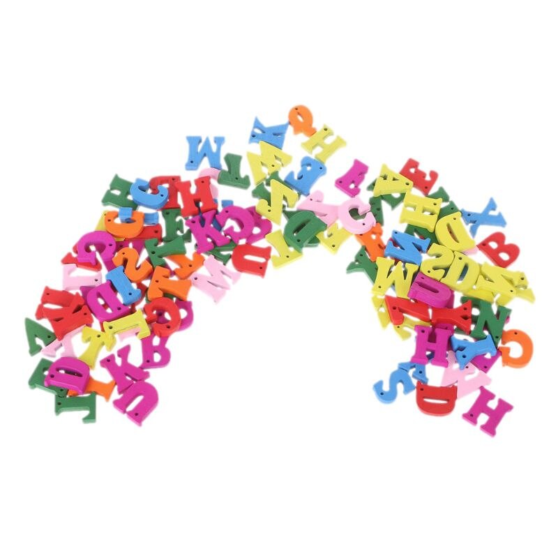 200pcs Carft DIY Decoratie Woord Kid Onderwijs Speelgoed Houten Letter Alfabet