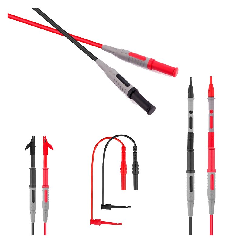 QHTITEC Multi-function Multimeter Test Leads Inspection Repair Tool Multimeter Probe Test Wire Kit With Alligator Clamp