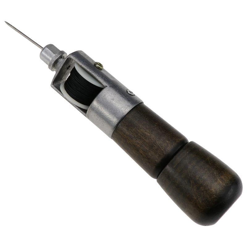 Kit de aguja de hilo de coser para punto de cruz de cuero, punzón de costura de cuero con hilo